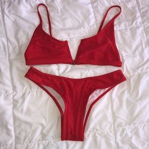 Cheeky red bikini